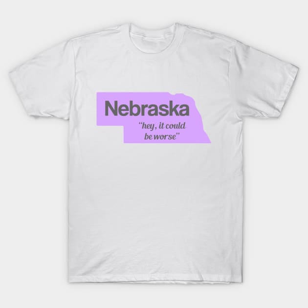 Nebraska... "hey, it could be worse" T-Shirt by AreTherePants